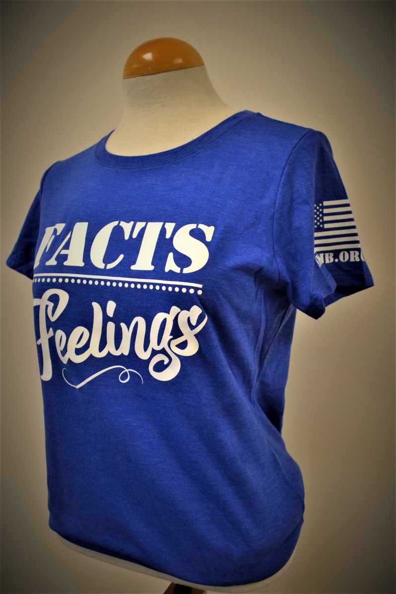 Women's Facts over Feelings Shirt (BLUE and RED)